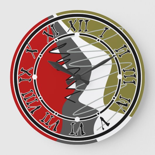 抽象芸術,モダンクリエイティブ,アップリケ装飾用クッション ラージ壁時計 (正面)