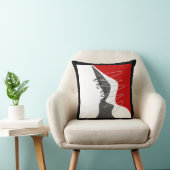 抽象芸術、モダンクリエイティブ、アップリケ、赤と灰色 クッション (椅子)