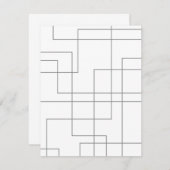 抽象芸術,モダンミニマルシンプル,,線パターンアート ノートカード (正面/裏面)