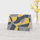 抽象芸術,モダン幾何学的,トレンディーパターン カード (黄色い花)