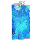 抽象芸術, モダン,ターコイズクラゲ模様 フラスク (右)