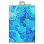 抽象芸術, モダン,ターコイズクラゲ模様 フラスク (裏面)