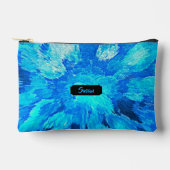 抽象芸術, モダン,ターコイズモザイクカスタム, アクセサリーポーチ (正面)