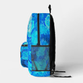 抽象芸術, モダン,ターコイズモザイクカスタム, プリントバックパック (右)