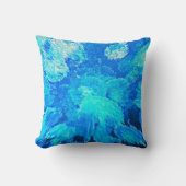 抽象芸術, モダン,ターコイズモザイク模様 クッション (正面)