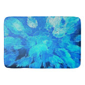 抽象芸術, モダン,ターコイズモザイク模様 バスマット (正面)