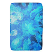 抽象芸術, モダン,ターコイズモザイク模様 バスマット (正面縦)