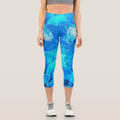 抽象芸術, モダン,ターコイズモザイク カプリレギンス (正面)