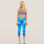 抽象芸術, モダン,ターコイズモザイク カプリレギンス (正面)