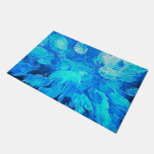 抽象芸術, モダン,ターコイズモザイク ドアマット (アングル)