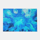 抽象芸術, モダン,ターコイズモザイク ドアマット (正面)