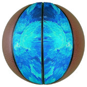 抽象芸術, モダン,ターコイズモザイク バスケットボール (縦)