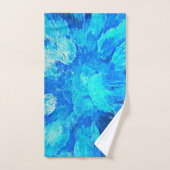 抽象芸術, モダン,ターコイズモザイク バスタオルセット (ハンドタオル)