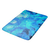 抽象芸術, モダン,ターコイズモザイク バスマット (アングル)