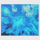 抽象芸術, モダン,ターコイズモザイク ラッピングペーパー (フラット)