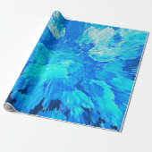 抽象芸術, モダン,ターコイズモザイク ラッピングペーパー (アンロールド)
