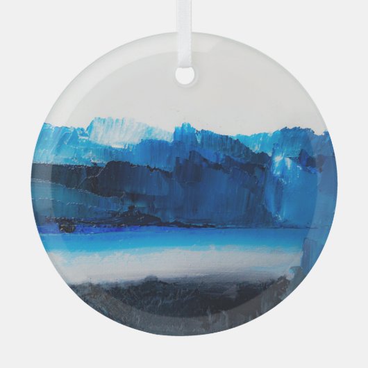 抽象芸術: モダン Art Texture ガラスオーナメント (正面)