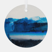 抽象芸術: モダン Art Texture ガラスオーナメント (裏面)