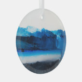 抽象芸術: モダン Art Texture ガラスオーナメント (正面右)