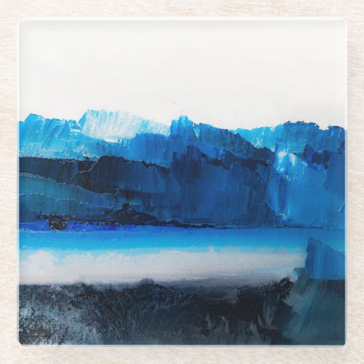 抽象芸術: モダン Art Texture ガラスコースター (正面)