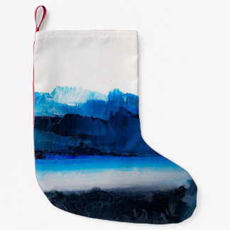 抽象芸術: モダン Art Texture スモールクリスマスストッキング