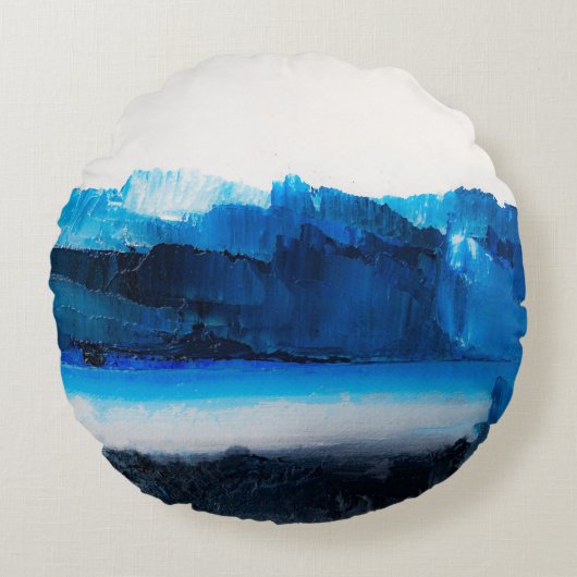 抽象芸術: モダン Art Texture ラウンドクッション (正面)