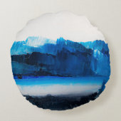 抽象芸術: モダン Art Texture ラウンドクッション (裏面)