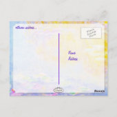 抽象芸術、モネ睡蓮7 ポストカード (裏面)