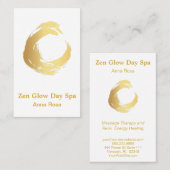 *~*抽象芸術·ヨガ·金ゴールド·ブラシ·霊気の禅定 名刺 (正面/裏面)