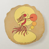 抽象芸術 ラウンドクッション (裏面)