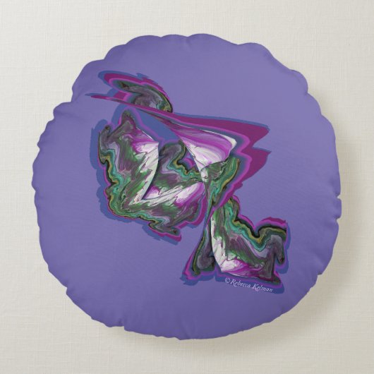 抽象芸術 ラウンドクッション (正面)