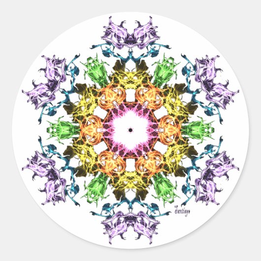 抽象芸術 ラウンドシール (正面)