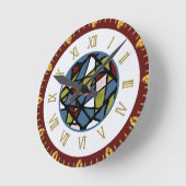 抽象芸術 ラウンド壁時計 (傾斜)