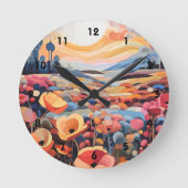 抽象芸術 ラウンド壁時計 (正面)