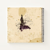 抽象芸術・ワイン・ブドウ誌の食べ物ペア帳 ノートブック (裏面)