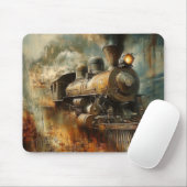 抽象芸術、ヴィンテージ列車マウスパッド マウスパッド (マウス)