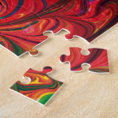 抽象芸術 与え|イエス実在の平和 |クリスチャンブルー ジグソーパズル (側面)