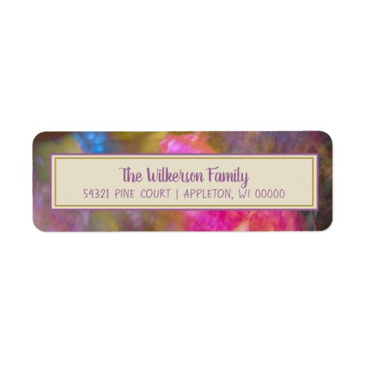 抽象芸術《写真》ぼけ味紅葉アート ラベル (正面)