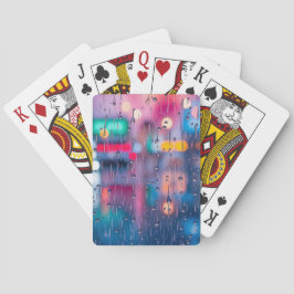 抽象芸術《写真》ぼけ味雨 トランプ