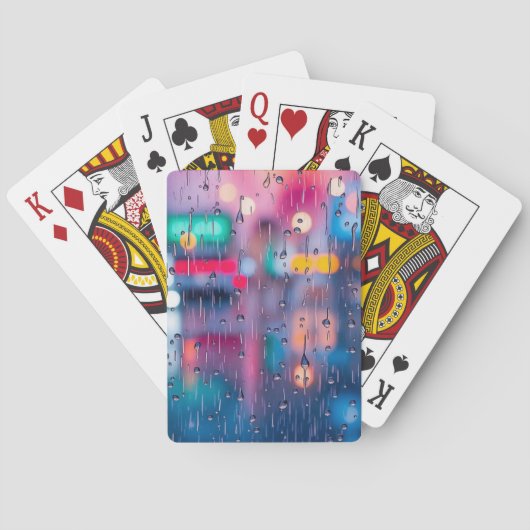 抽象芸術《写真》ぼけ味雨 トランプ (裏面)