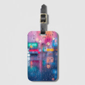 抽象芸術《写真》ぼけ味雨 ラゲッジタグ (正面縦)