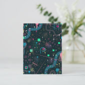 抽象芸術:冬の空 ポストカード (スタンド正面)