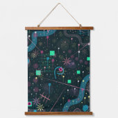 抽象芸術：冬の空 吊り下げ型タペストリー (正面)
