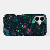 抽象芸術：冬の空 iPhone 16ケース (裏面横)