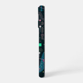抽象芸術：冬の空 iPhone 16ケース (左側面)