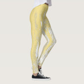 抽象芸術、動揺してトレンディー黄クール レギンス (右)