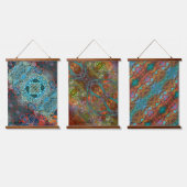抽象芸術 吊り下げ型タペストリー (トリプル)