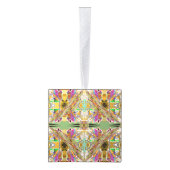 抽象芸術(宝石の色) キューブオーナメント (右)