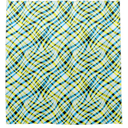 抽象芸術、幾何学的 シャワーカーテン (正面)