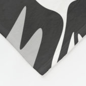 抽象芸術，幾何学的，パターン，黒と青の投げ フリースブランケット (角)